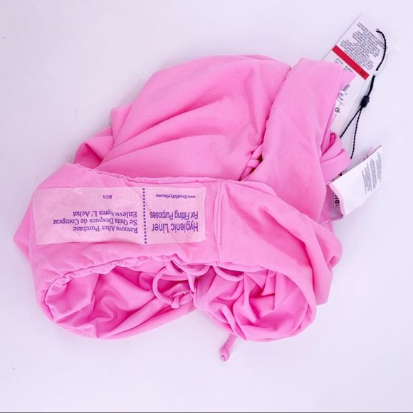 NEW The Bikini Lab Neon Pink Lace Side Bathing Suit Size XS - Picture 7 of 9